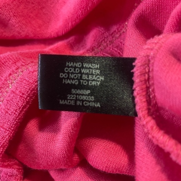Boston Proper Terry Cloth Hot Pink Pull Over Sweater - Picture 9 of 9